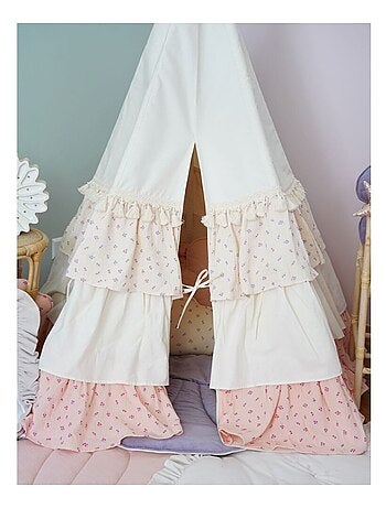 Tente Tipi avec volants en coton