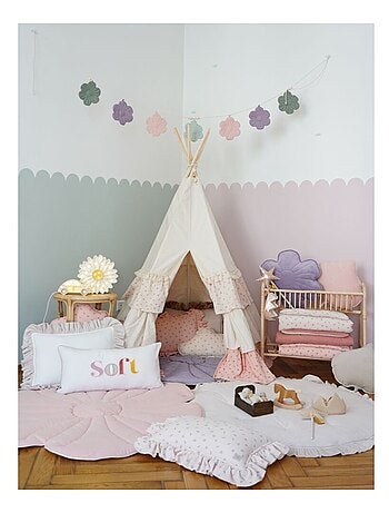 Tente Tipi avec volants en coton