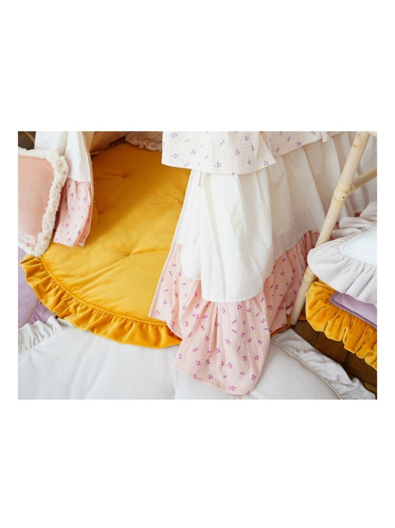 Tente Tipi avec volants en coton Rose - Kiabi
