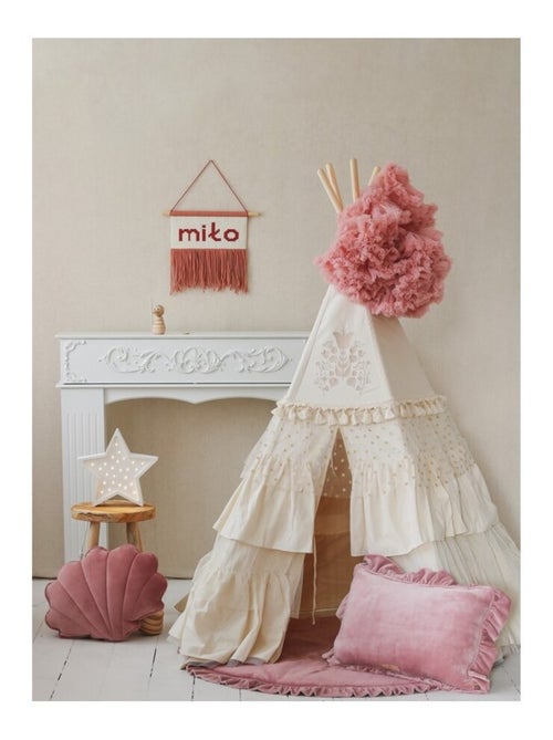 Tente Tipi Boho à volants en coton - Kiabi