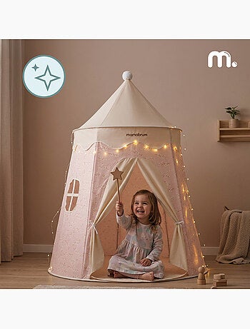 Tente tipi château de jeu enfant 113x155 cm led mamabrum