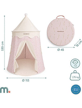 Tente tipi château de jeu enfant 113x155 cm led mamabrum