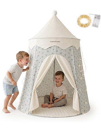 Tente tipi château de jeu enfant avec led mamabrum