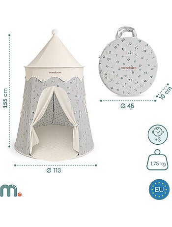Tente tipi château de jeu enfant avec led mamabrum
