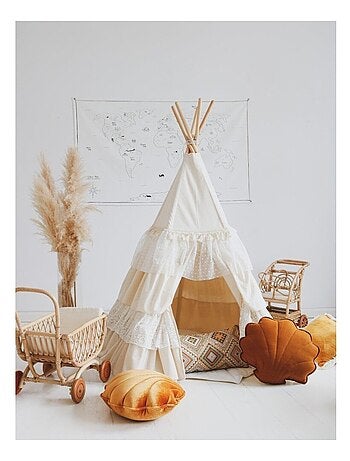 Tente Tipi Chic avec volants en coton