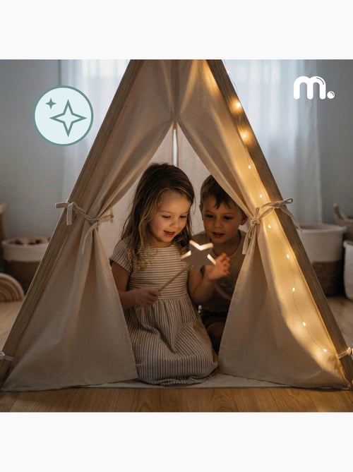 Tente tipi de jeu en bois enfant 110x90x120cm led mamabrum - Kiabi Tente tipi de jeu en bois enfant 110x90x120cm led mamabrum - Kiabi