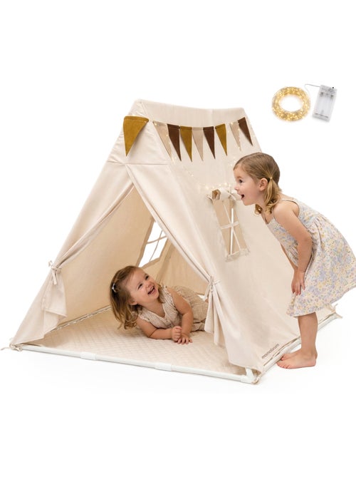 Tente tipi de jeu enfant grande cabane 110x110x120cm led mamabrum - Kiabi Tente tipi de jeu enfant grande cabane 110x110x120cm led mamabrum - Kiabi