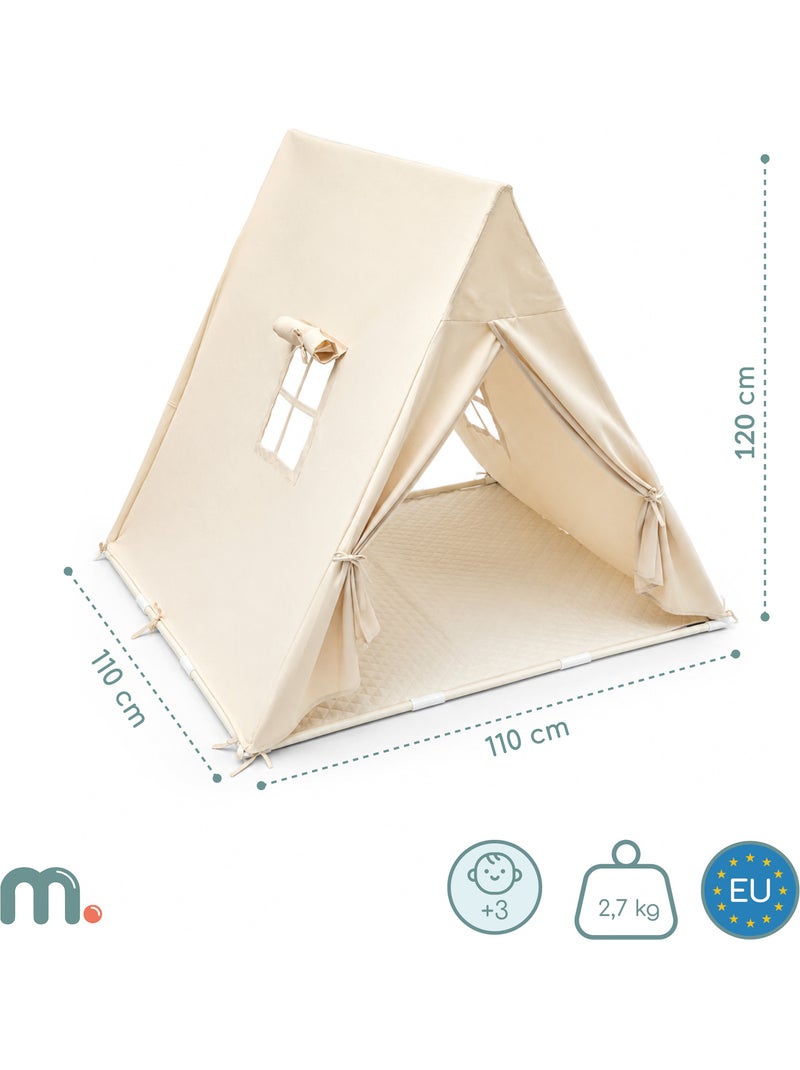 Tente tipi de jeu enfant grande cabane 110x110x120cm led mamabrum N/A - Kiabi