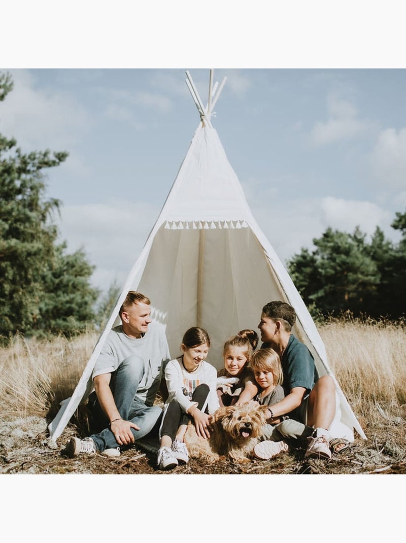Tente tipi d'extérieur pour adultes et enfants 24 m de haut Blanc - Kiabi