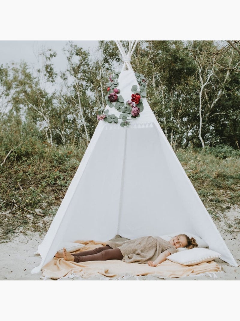 Tente tipi d'extérieur pour adultes et enfants 24 m de haut Blanc - Kiabi