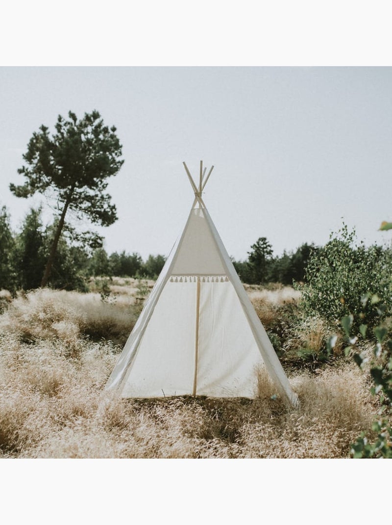 Tente tipi d'extérieur pour adultes et enfants 24 m de haut Blanc - Kiabi