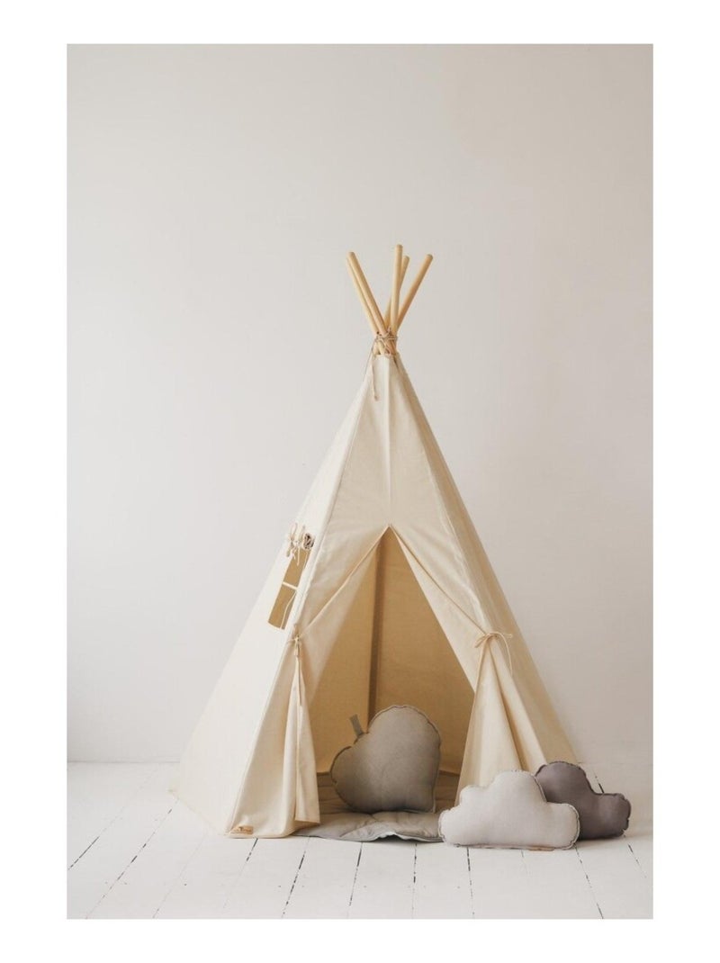 Tente Tipi en coton Beige - Kiabi