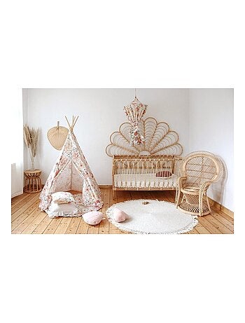 Tente Tipi Fleurs en coton