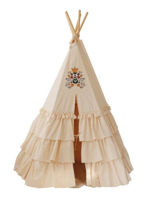 Tente Tipi Folk à volants en coton - Kiabi