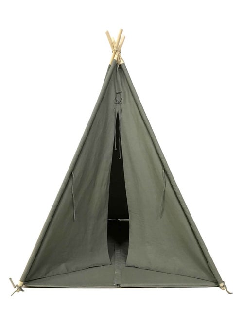 Tente tipi grise pour enfant bois FSC et coton Alba de Sunny - Kiabi