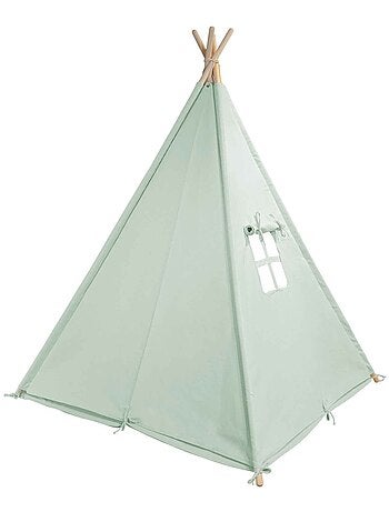 Tente tipi kaki pour enfant bois FSC et coton Alba de Sunny