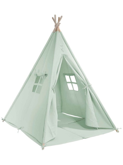 Tente tipi kaki pour enfant bois FSC et coton Alba de Sunny - Kiabi