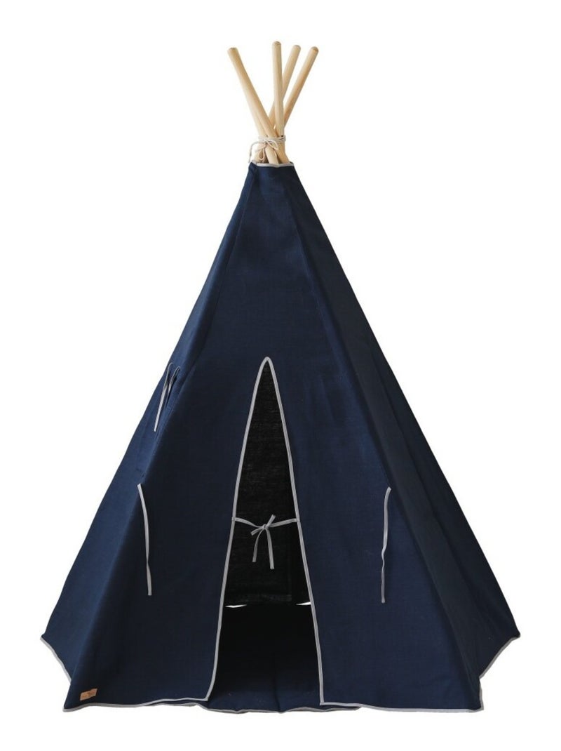 Tente Tipi Marine Lin Naturel en coton Bleu - Kiabi