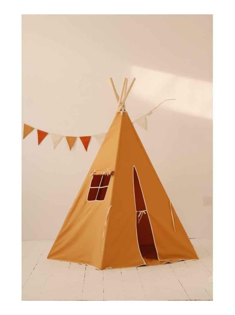 Tente Tipi Ochre en coton Orange - Kiabi