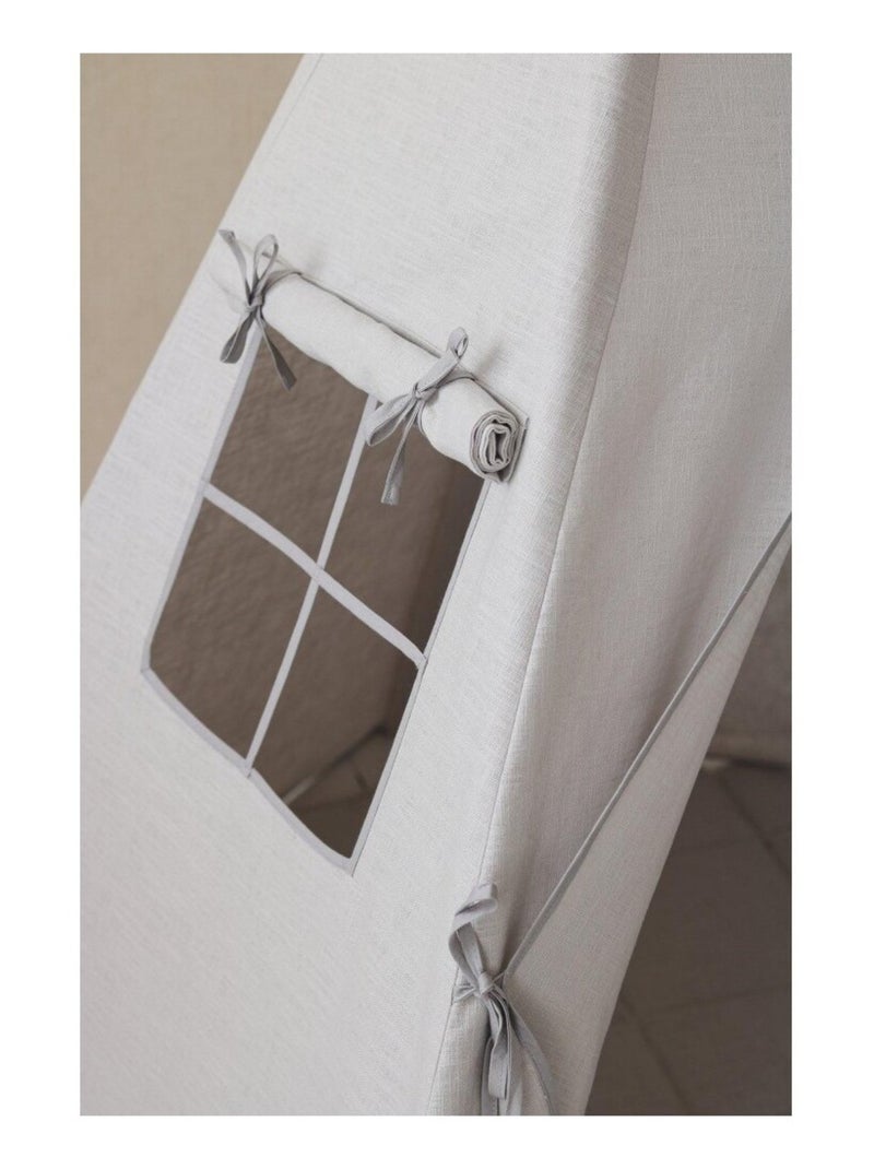 Tente Tipi Pigeon Lin Naturel en coton Gris - Kiabi
