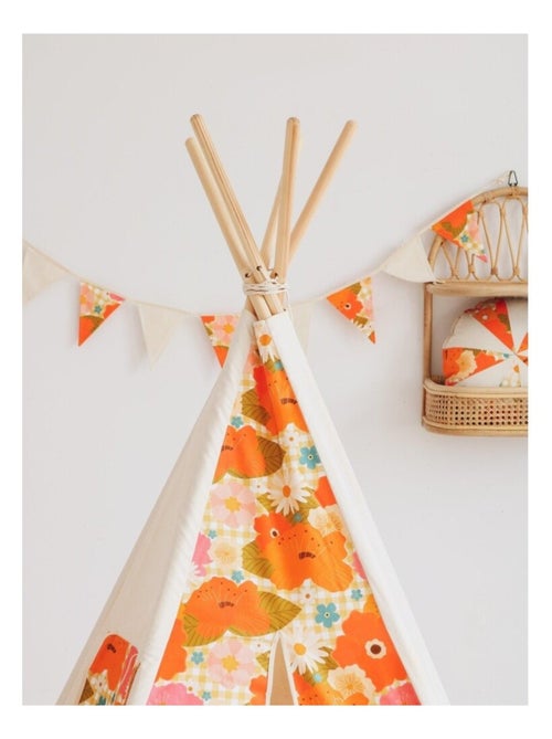 Tente Tipi Pique Nique avec les fleurs en coton - Kiabi