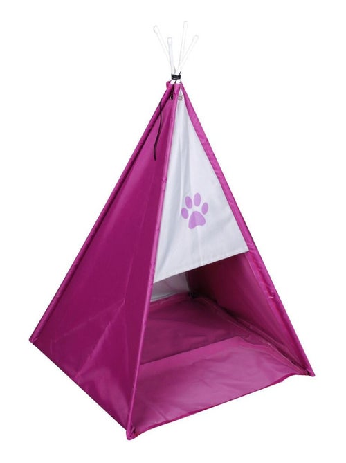 Tente tipi pour chien - Taille M - Mauve - Kiabi