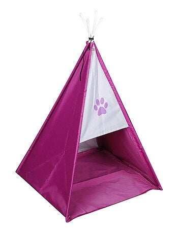 Tente tipi pour chien petit modèle avec coussin