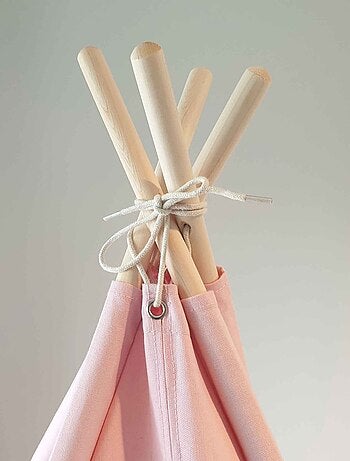 Tente tipi rose pour enfant bois FSC et coton Alba de Sunny