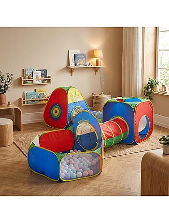 Tente tunnel enfant tunelle pliable motricité (sans balles) 5 éléments