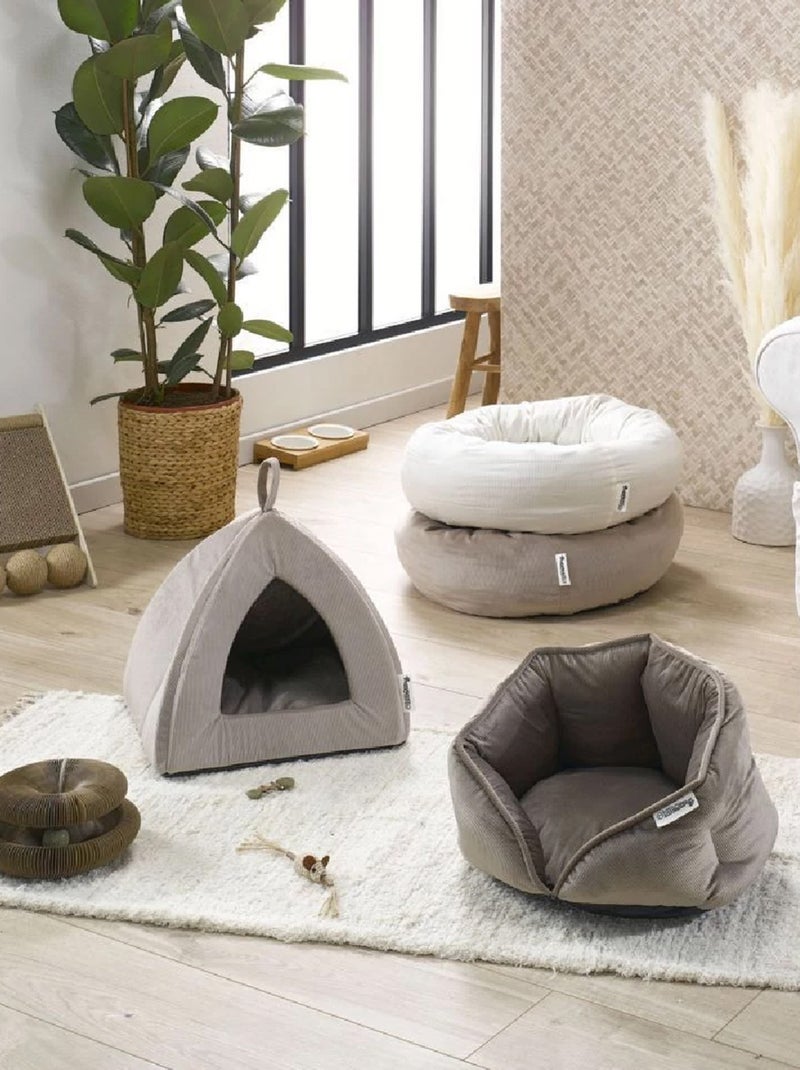 Tente velours côtelé pour chat Marron clair - Kiabi