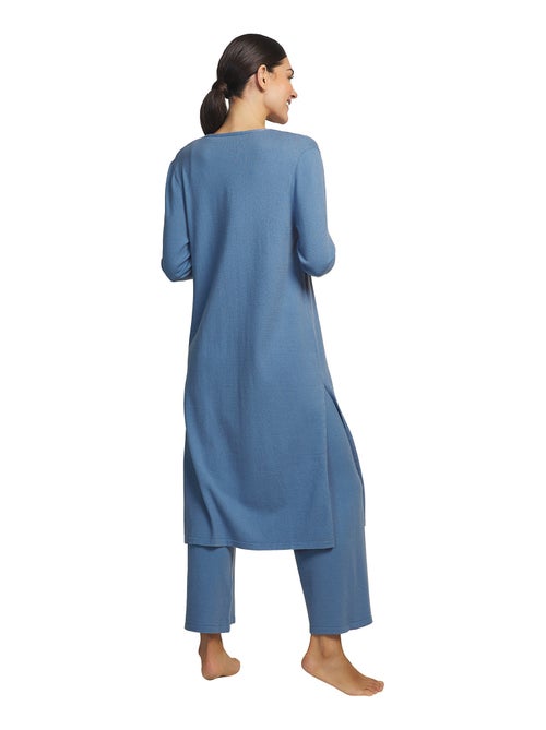 Tenue 3 pièces détente et intérieur pyjama pantalon top veste Tricot - Kiabi