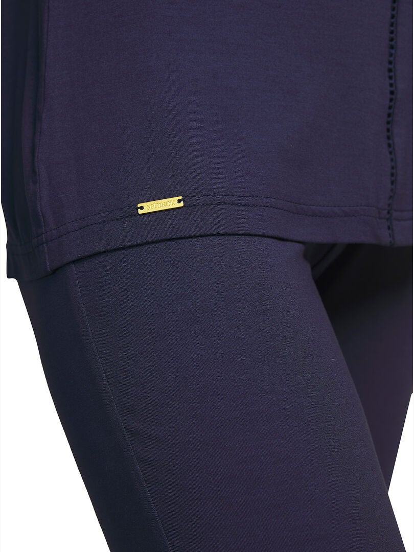 Ensemble Lin Femme 2 Pièces Sutelang - Tunique Et Pantalon Large Style Décontracté Printemps/été