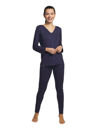 Tenue de détente et intérieur pyjama leggings haut Vainica