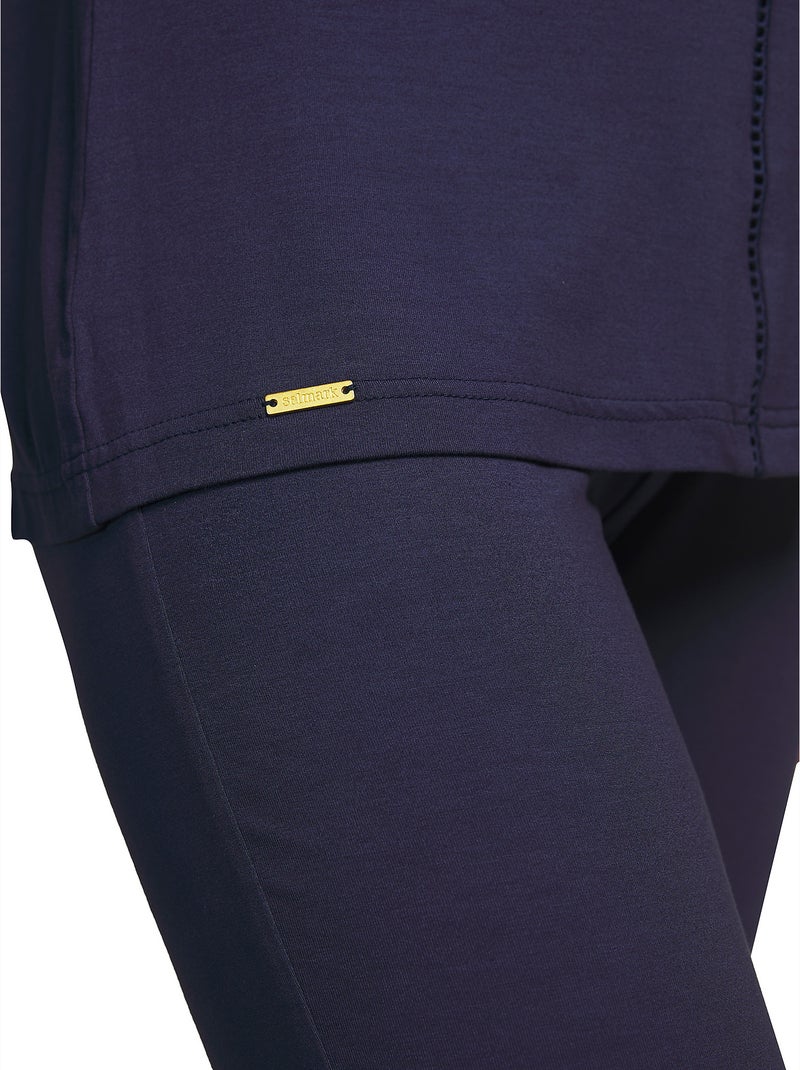 Tenue de détente et intérieur pyjama leggings haut Vainica Bleu marine - Kiabi