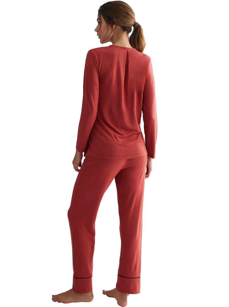 Tenue de détente et intérieur pyjama pantalon cache-coeur Vainica Rose - Kiabi