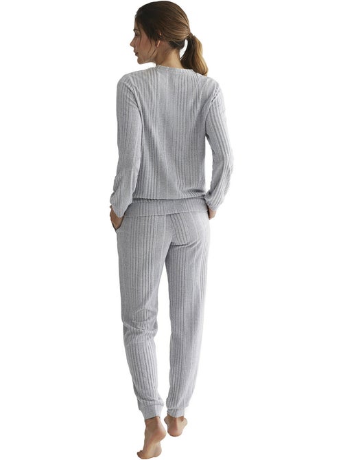 Tenue de détente et intérieur pyjama pantalon haut Basica - Kiabi Tenue de détente et intérieur pyjama pantalon haut Basica - Kiabi