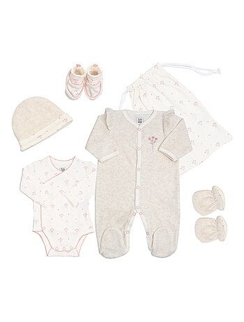 Tenue de naissance pour bébé - Fleurs