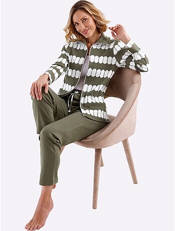 Tenue détente avec veste à motifs et pantalon uni - Taille standard - Witt