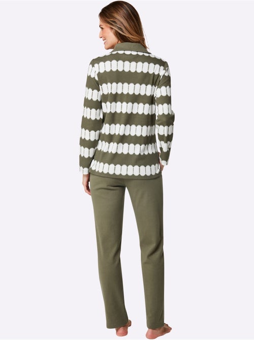 Tenue détente avec veste à motifs et pantalon uni - Taille standard - Witt - Kiabi Tenue détente avec veste à motifs et pantalon uni - Taille standard - Witt - Kiabi