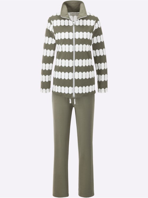 Tenue détente avec veste à motifs et pantalon uni - Taille standard - Witt - Kiabi Tenue détente avec veste à motifs et pantalon uni - Taille standard - Witt - Kiabi
