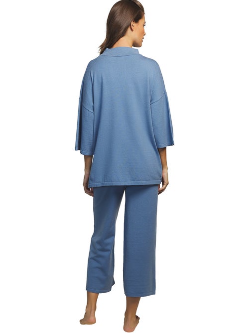Tenue détente et intérieur pyjama pantacourt tunique Tricot - Kiabi