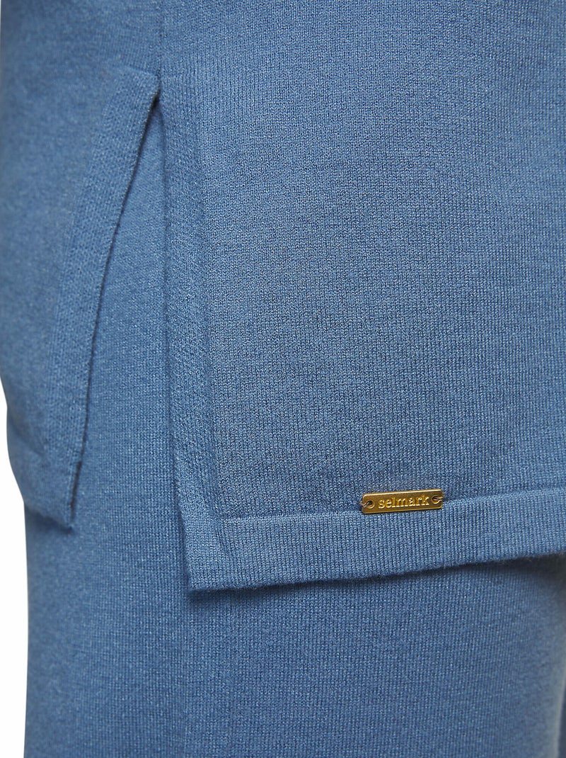 Tenue détente et intérieur pyjama pantacourt tunique Tricot Bleu - Kiabi