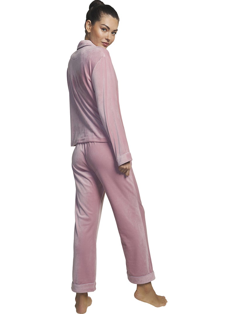 Tenue détente et intérieur pyjama pantalon chemise Polar Soft Rose - Kiabi