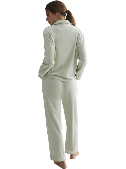 Tenue détente et intérieur pyjama pantalon chemise Polar Soft - Kiabi