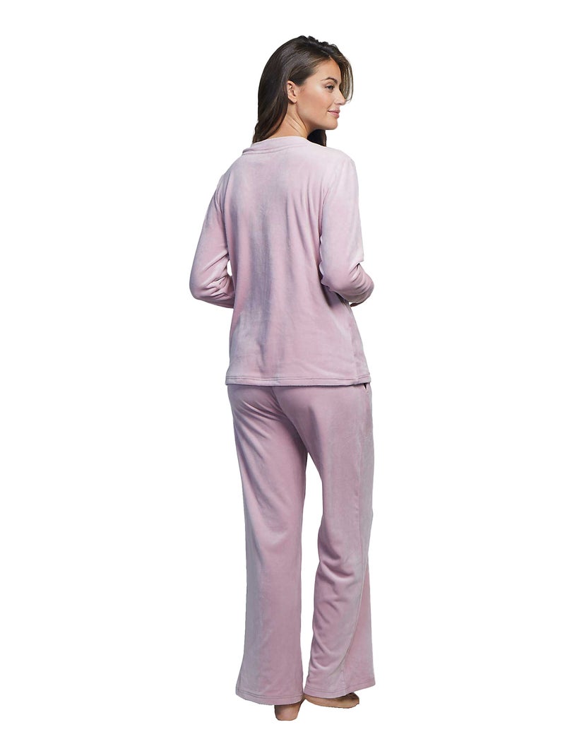 Tenue détente et intérieur pyjama pantalon haut Polar Soft Rose - Kiabi
