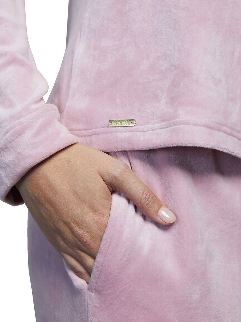 Tenue détente et intérieur pyjama pantalon haut Polar Soft Rose - Kiabi