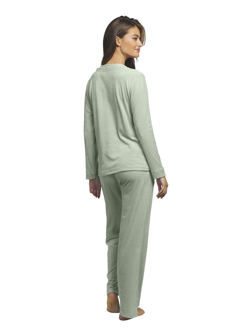 Tenue détente et intérieur pyjama pantalon haut Tricot - Beige - Kiabi -  93.73€