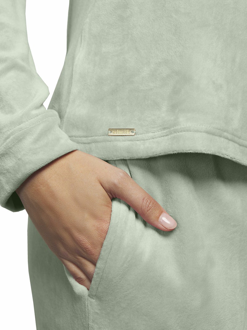 Tenue détente et intérieur pyjama pantalon haut Polar Soft Vert - Kiabi