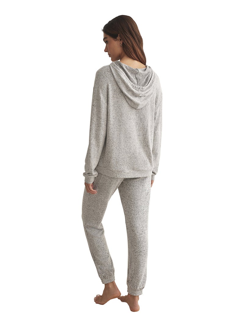 Tenue détente et intérieur pyjama pantalon sweat capuche BASIC P82 Gris - Kiabi