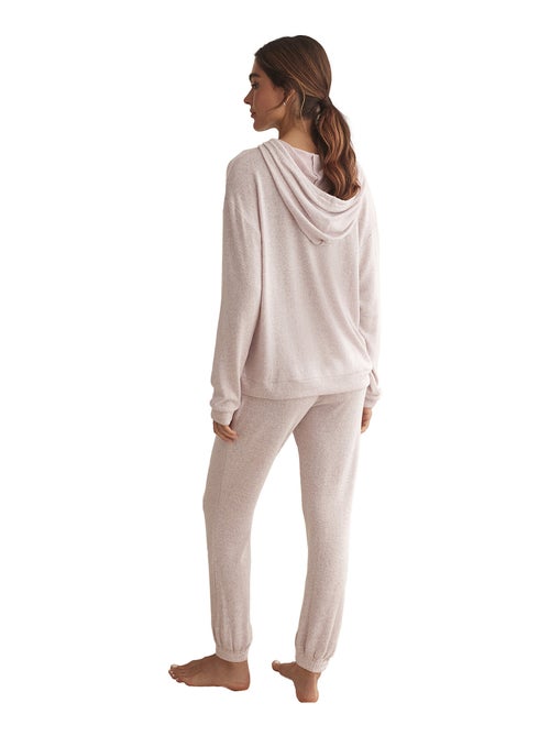 Tenue détente et intérieur pyjama pantalon sweat capuche BASIC P82 - Kiabi